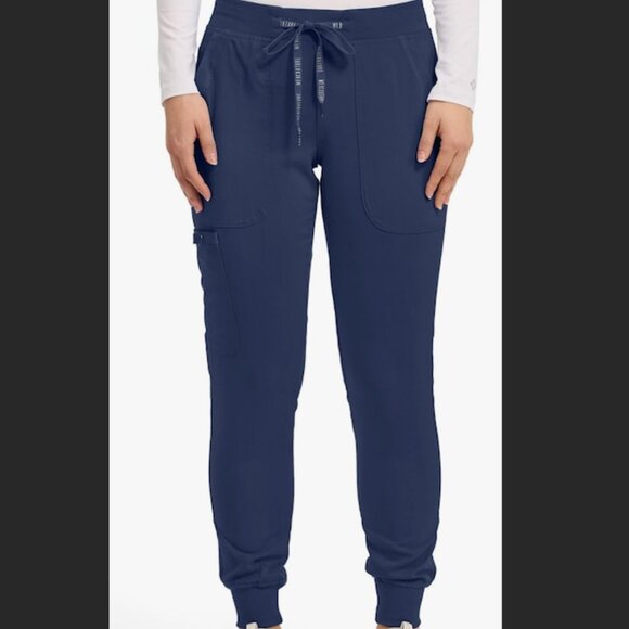 NEW Med Couture Jogger Scrub Pants – Navy | Women’s Jogger Scrubs - Picture 1 of 2
